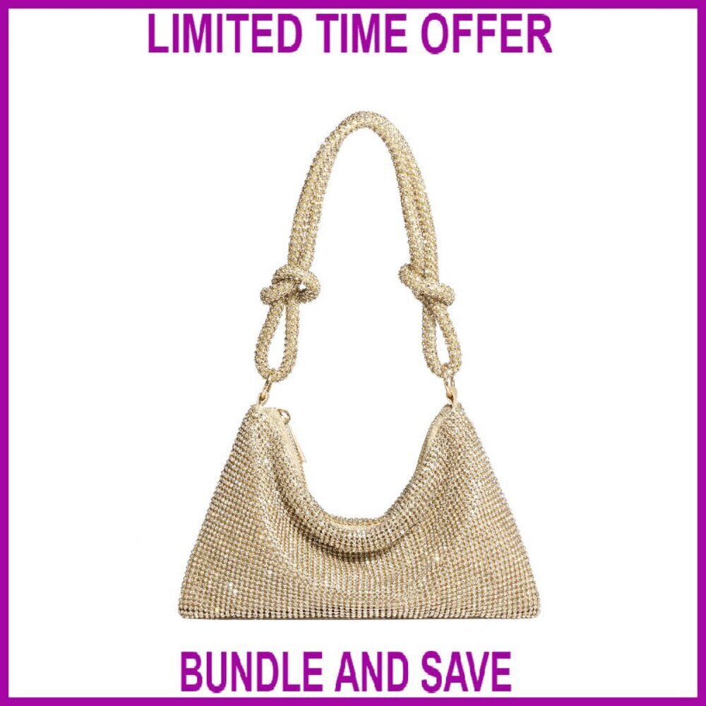 Rhinestone Evening Bag Sparkly Mini Handbag for Formal Events